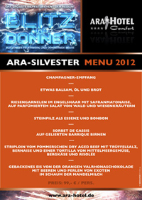 Menu 2012 im ARA-Hotel 2012